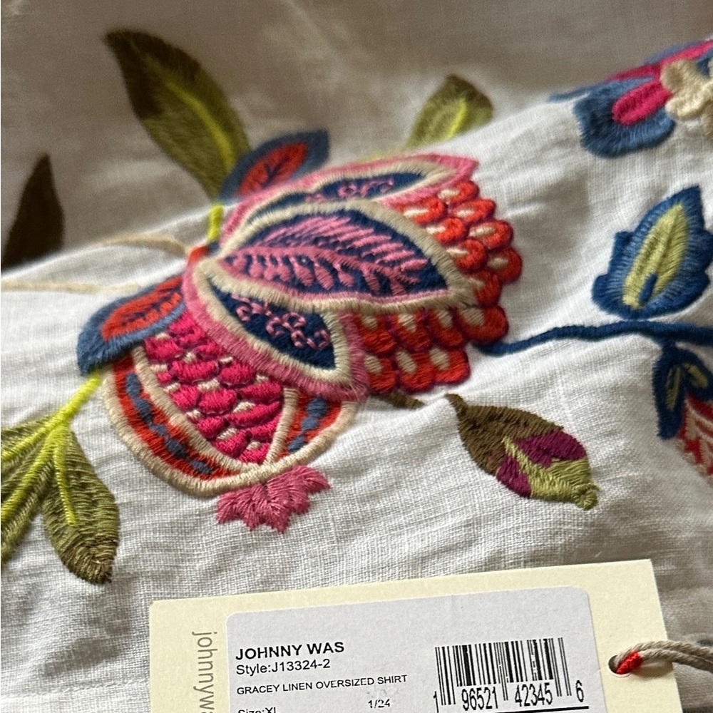 Johnny Was Gracey Linen Shirt - Picture 6 of 8